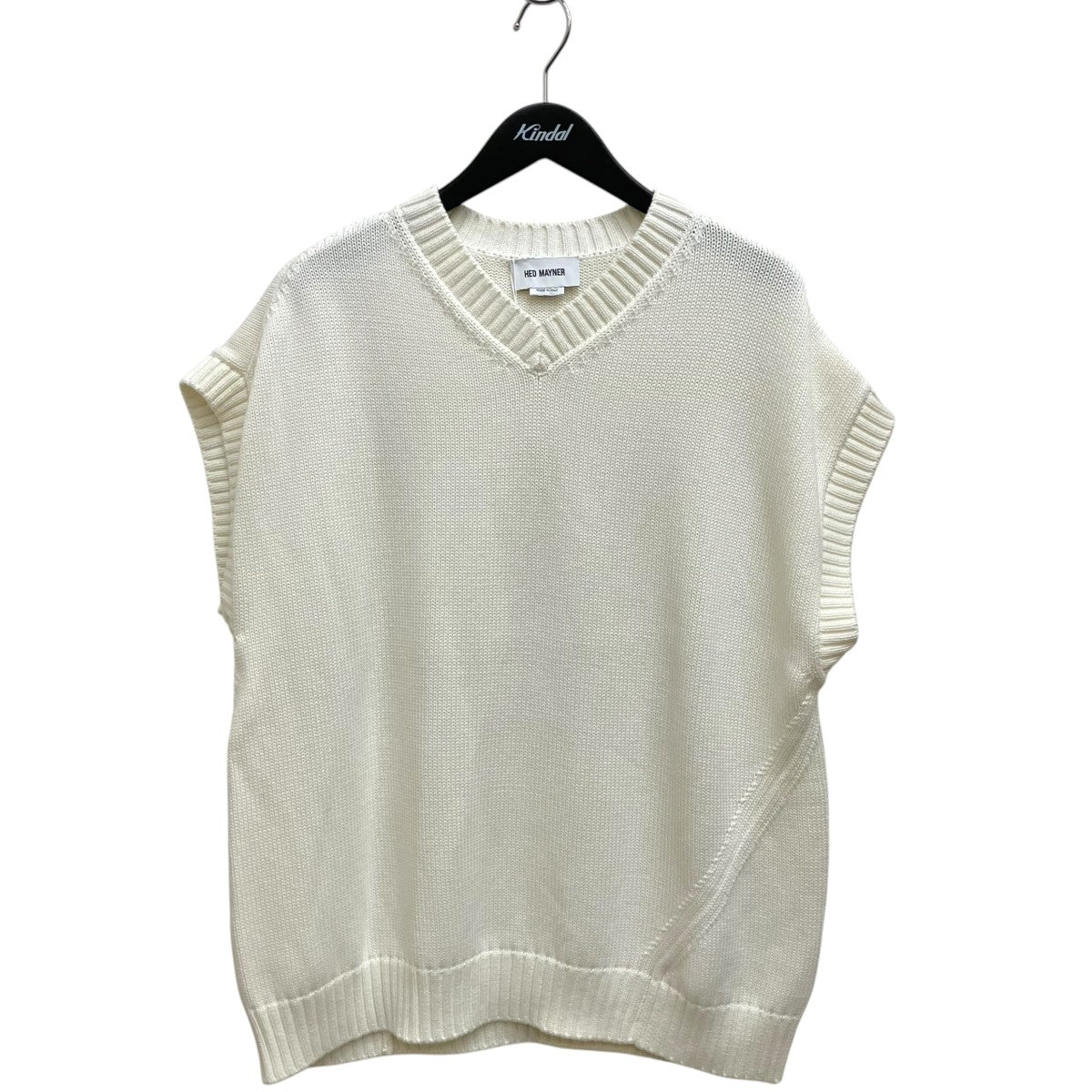 Hed Mayner GILET STONE WASHEDニットベストHMMY75002T 古着・中古-1枚目のアイテム画像