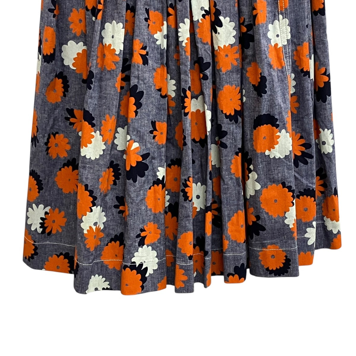 MARNI(マルニ) 花柄スカートGOJD0281A0 GOJD0281A0 ネイビー×オレンジ