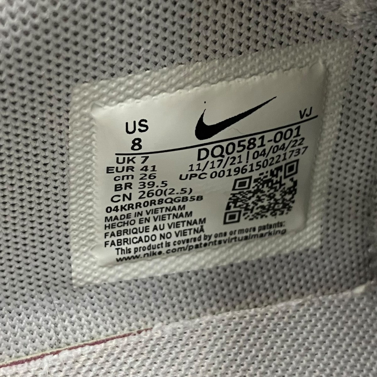 NIKE×sacai ZOOM CORTEZ SPスニーカーDQ0581-001 古着・中古-10枚目のアイテム画像