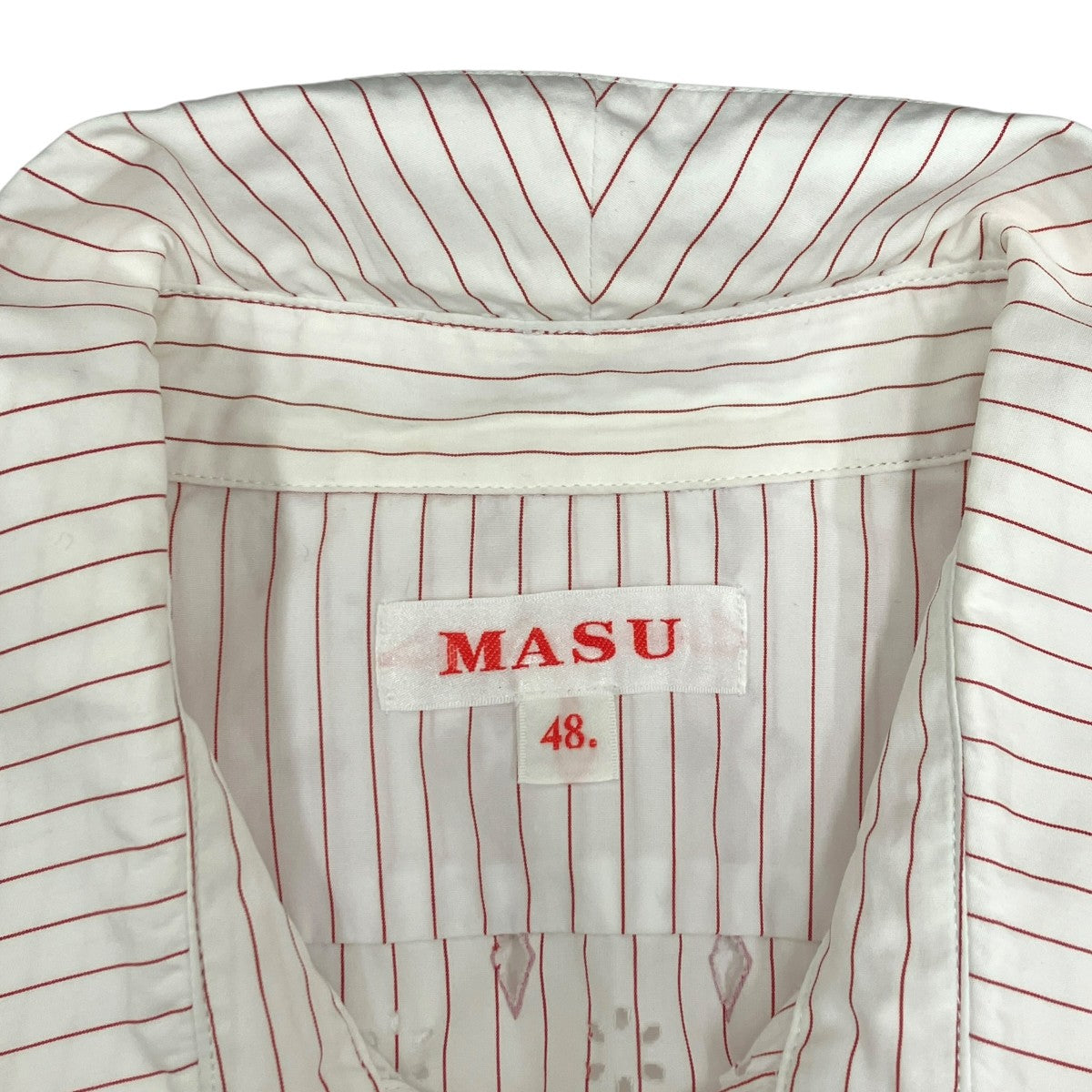 め*〜様 Masu shirt 48 MASU(エムエーエスユー) 23SSDIAMOND-CUT SHIRTダイアモンドカット