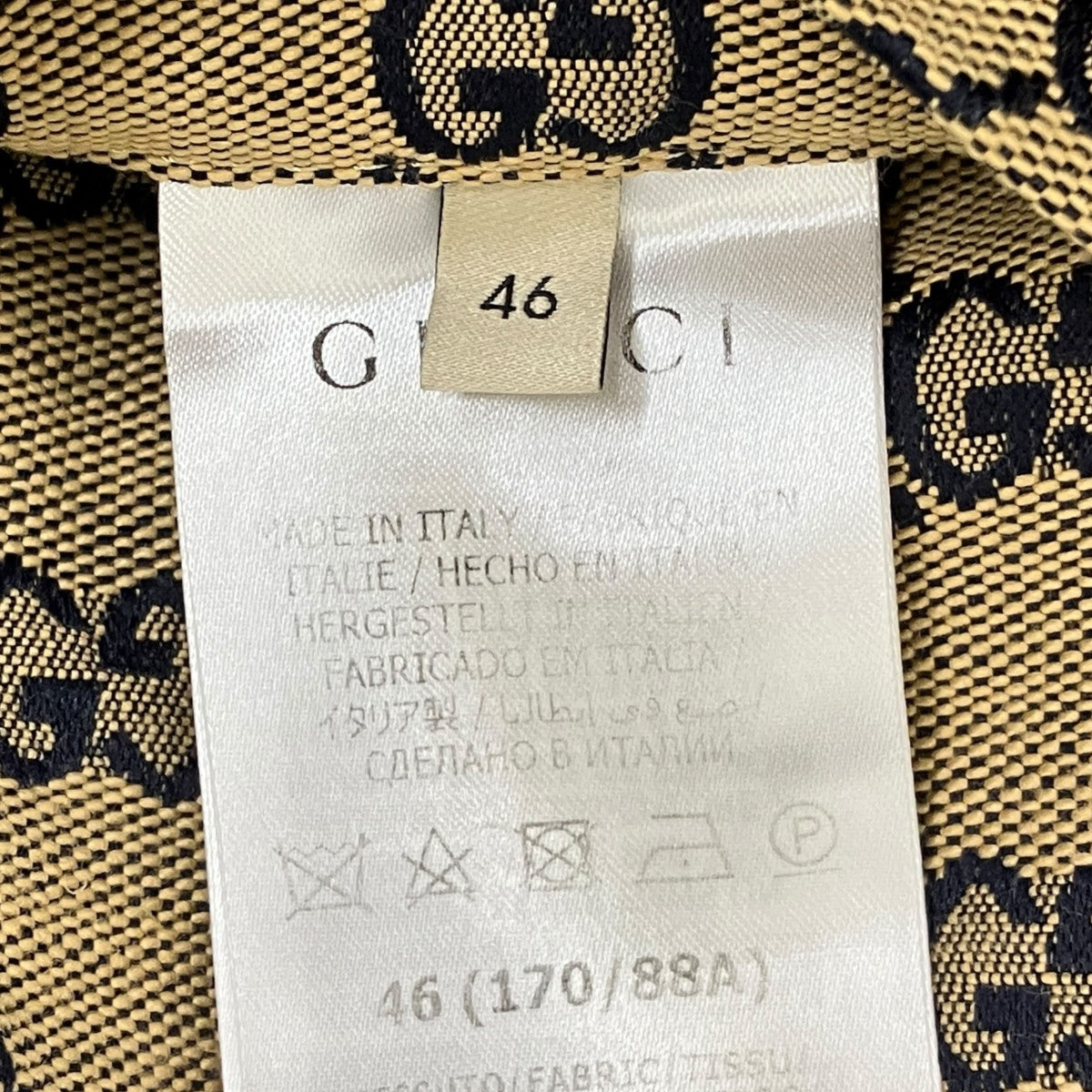 GGパターン コットン×ヘンプ デニムジャケット 693203