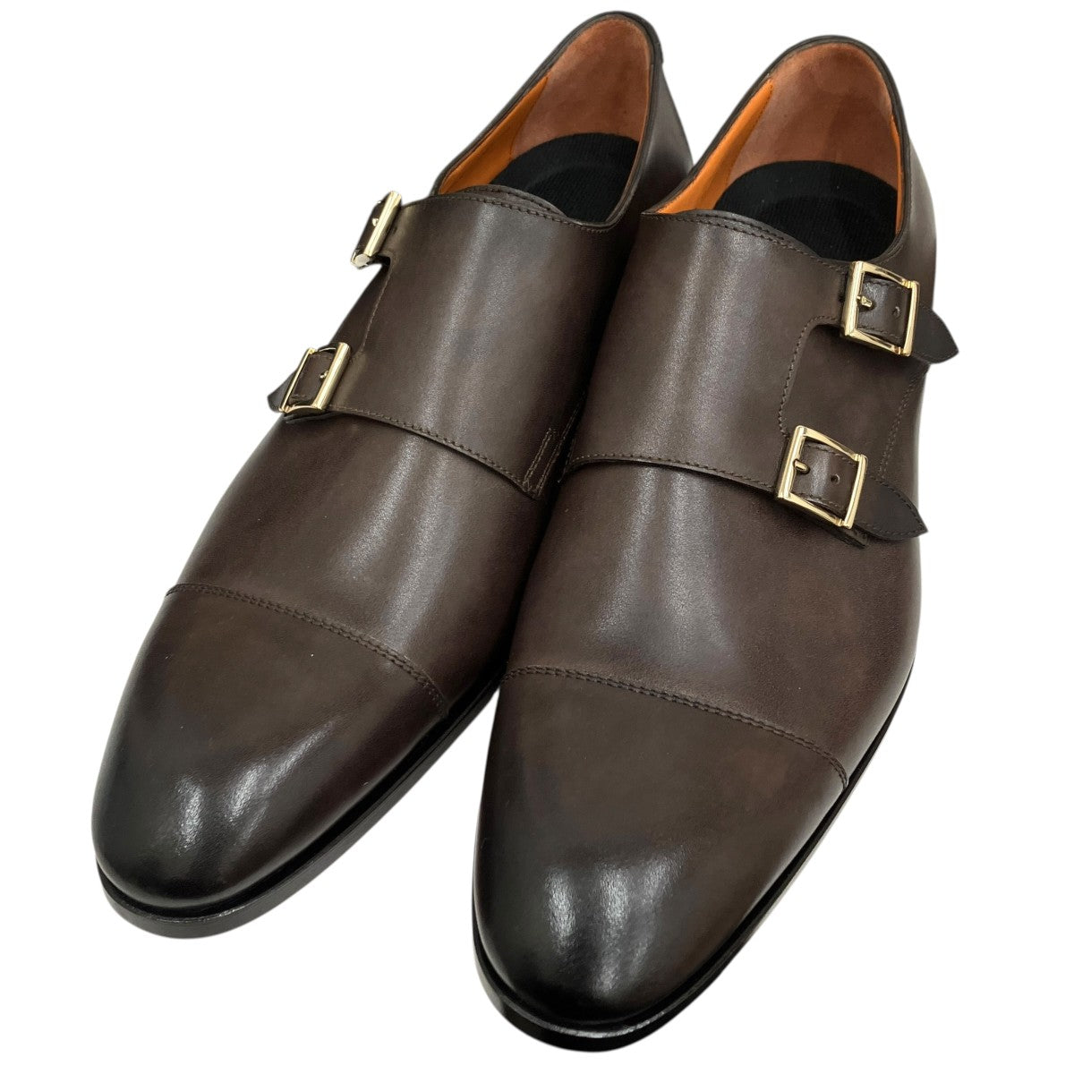 Santoni ダブルモンクストラップシューズビジネスシューズ15006JC6IOBRT53 古着・中古-1枚目のアイテム画像