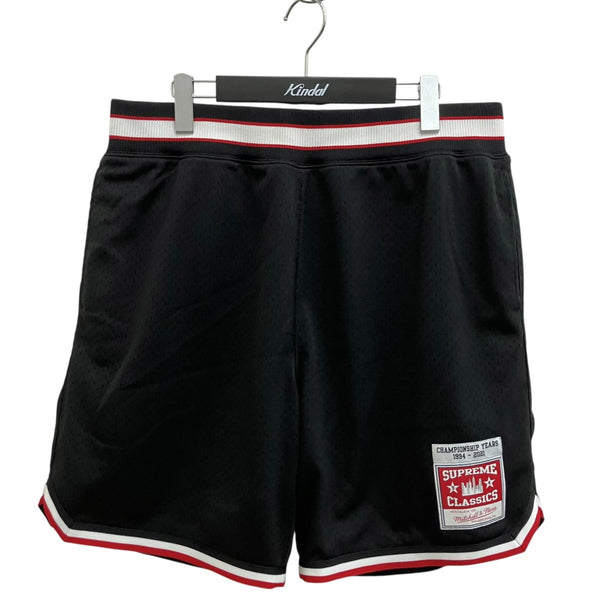 SUPREME Mitchell & Ness ハーフパンツ　希少Lサイズ Supreme×MITCHELL ＆ NESS Basketball Shortハーフパンツ ブラック