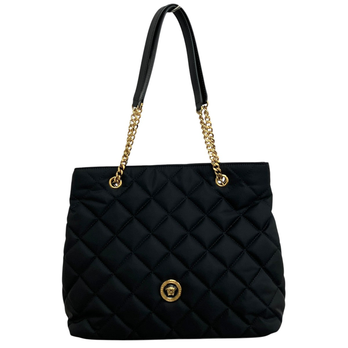 VERSACE キルティングナイロントートバッグ 1021386／1A15749 古着・中古-1枚目のアイテム画像