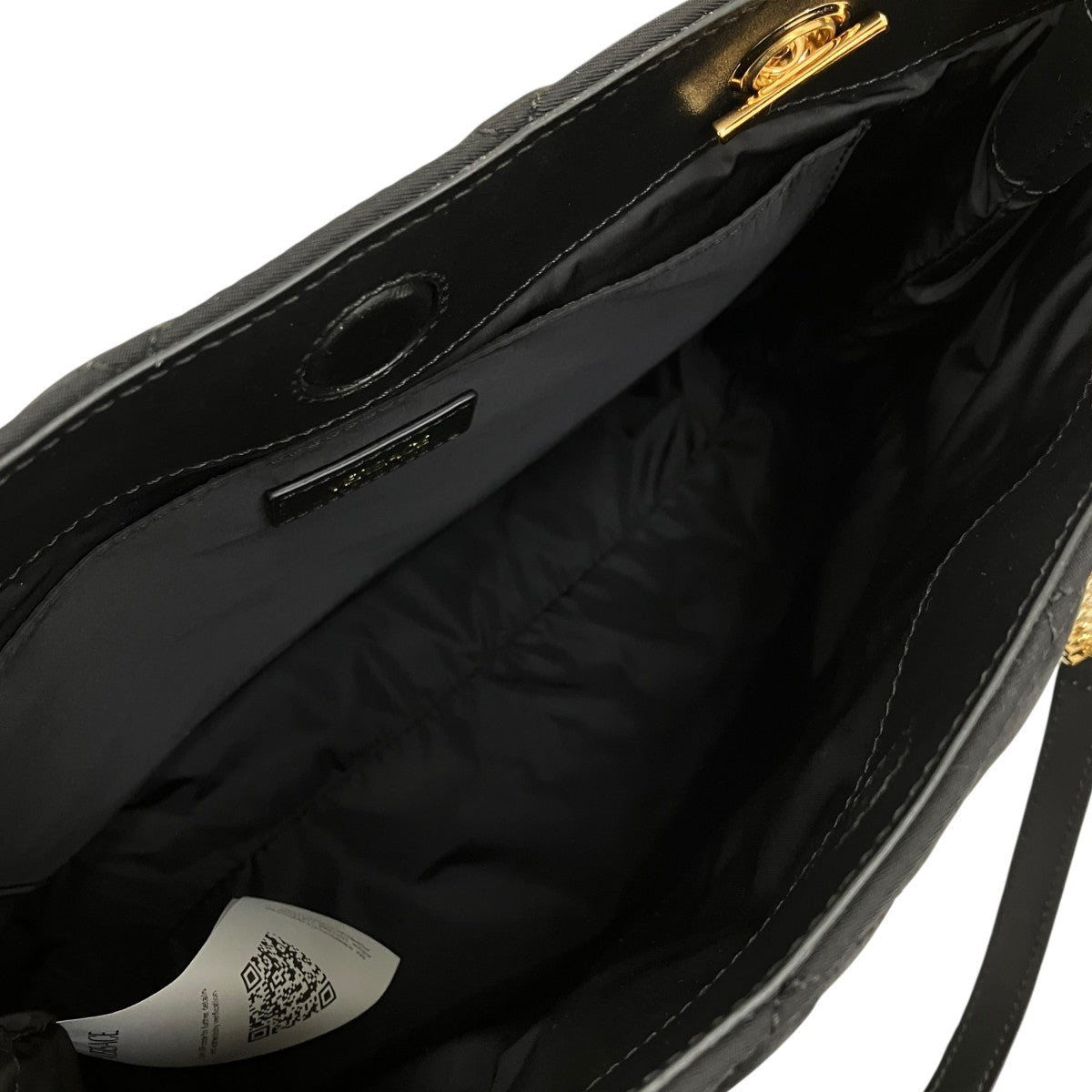 VERSACE キルティングナイロントートバッグ 1021386／1A15749 古着・中古-5枚目のアイテム画像