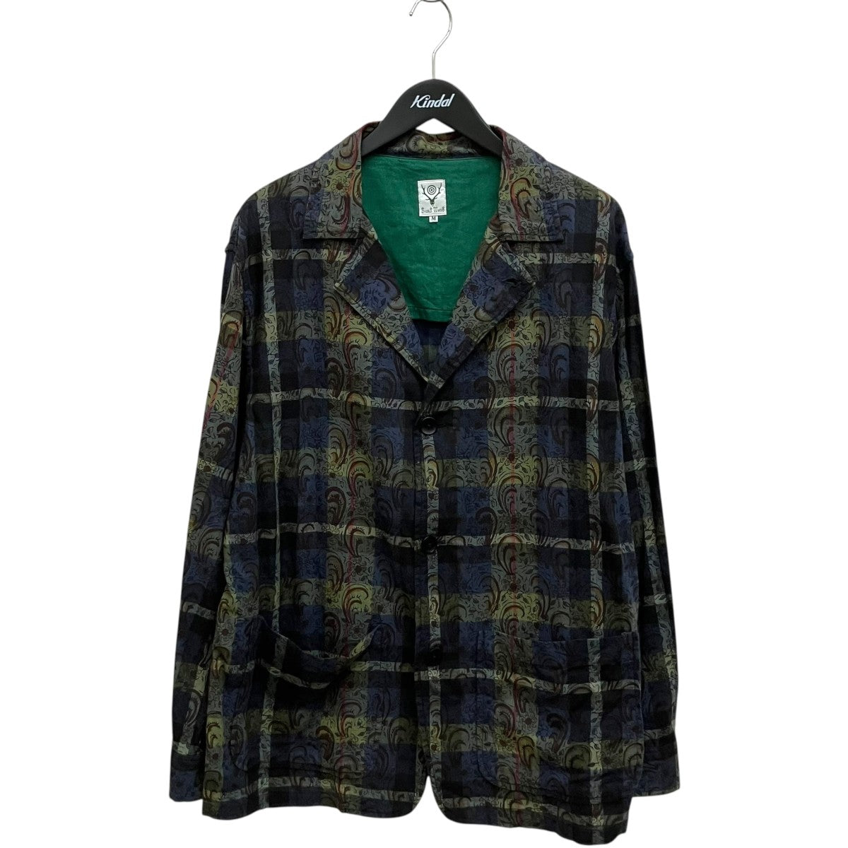 south2 west8 Pen Jacket Batik Over PrintテーラードジャケットIN867 古着・中古-1枚目のアイテム画像
