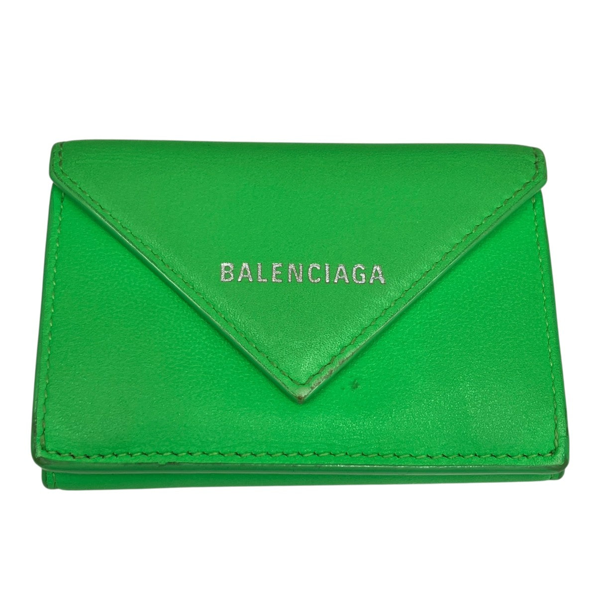 BALENCIAGA ペーパー ミニウォレット3つ折り財布391446･3807･T･527545 古着・中古-1枚目のアイテム画像
