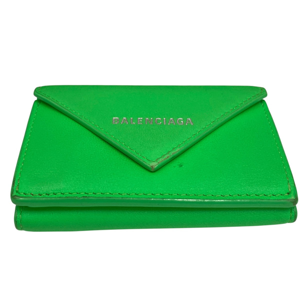 BALENCIAGA ペーパー ミニウォレット3つ折り財布391446･3807･T･527545 古着・中古-3枚目のアイテム画像
