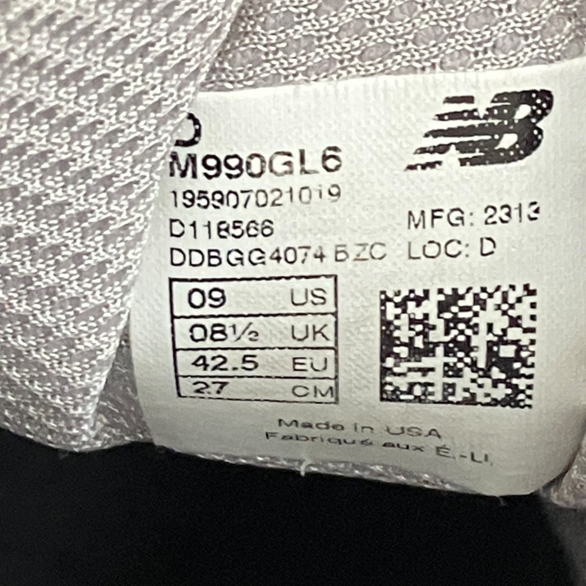 NEW BALANCE M990GL6スニーカー 古着・中古-5枚目のアイテム画像