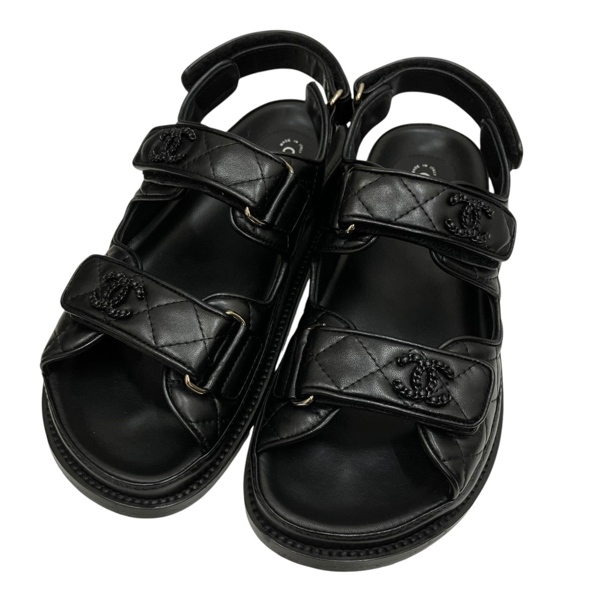 CHANEL マトラッセ ココマーク サンダル G31848 古着・中古-1枚目のアイテム画像