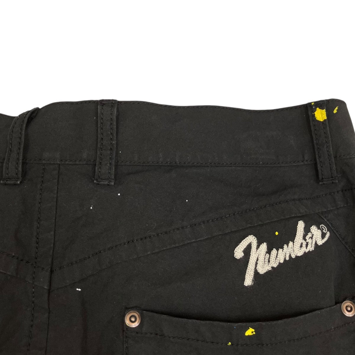 NUMBER (N)INE CHAIN STITCH LOGO SLIM TAPERED PAINTER PANTSパンツ 古着・中古-5枚目のアイテム画像
