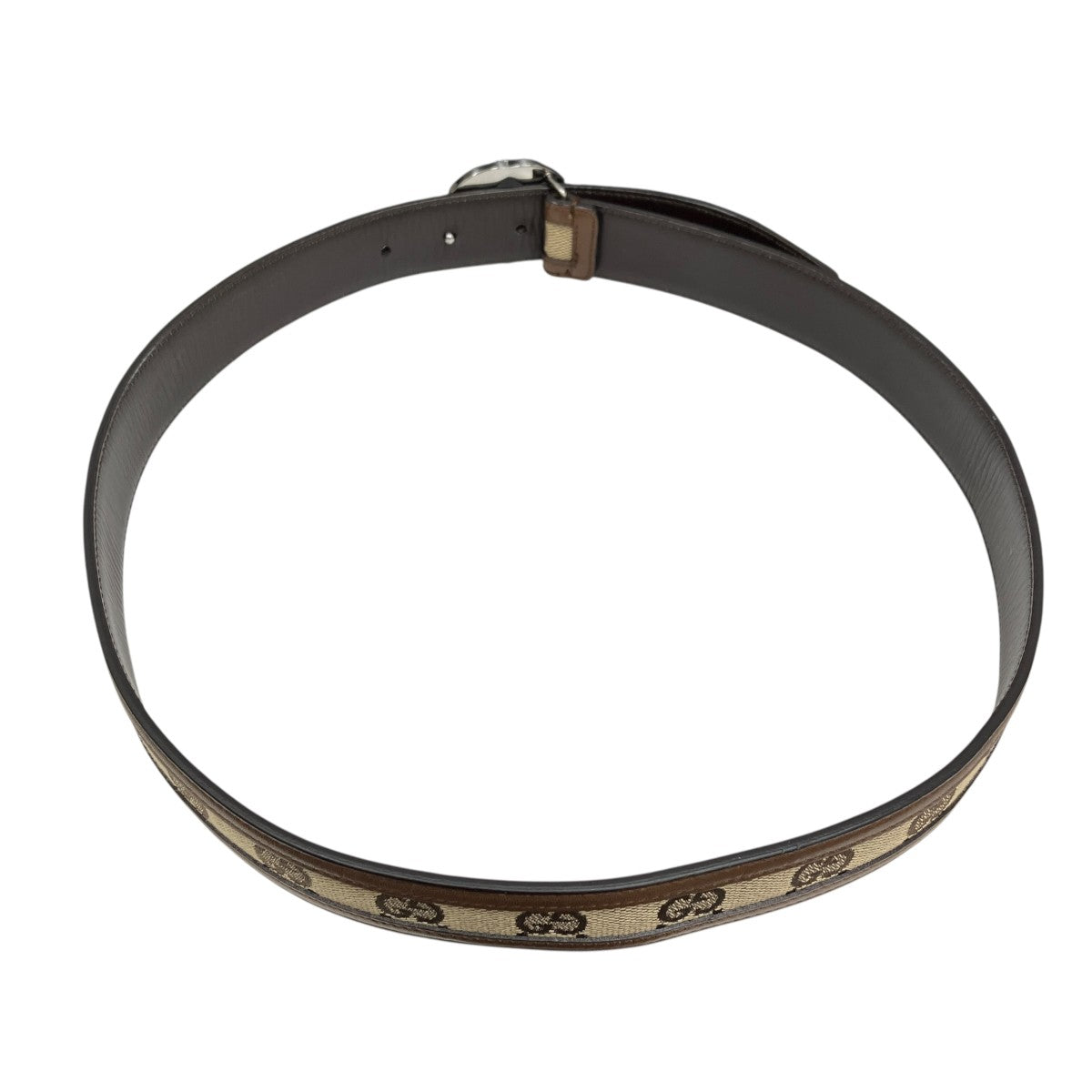 GUCCI(グッチ) インターロッキング GGキャンバスベルト ブラウン