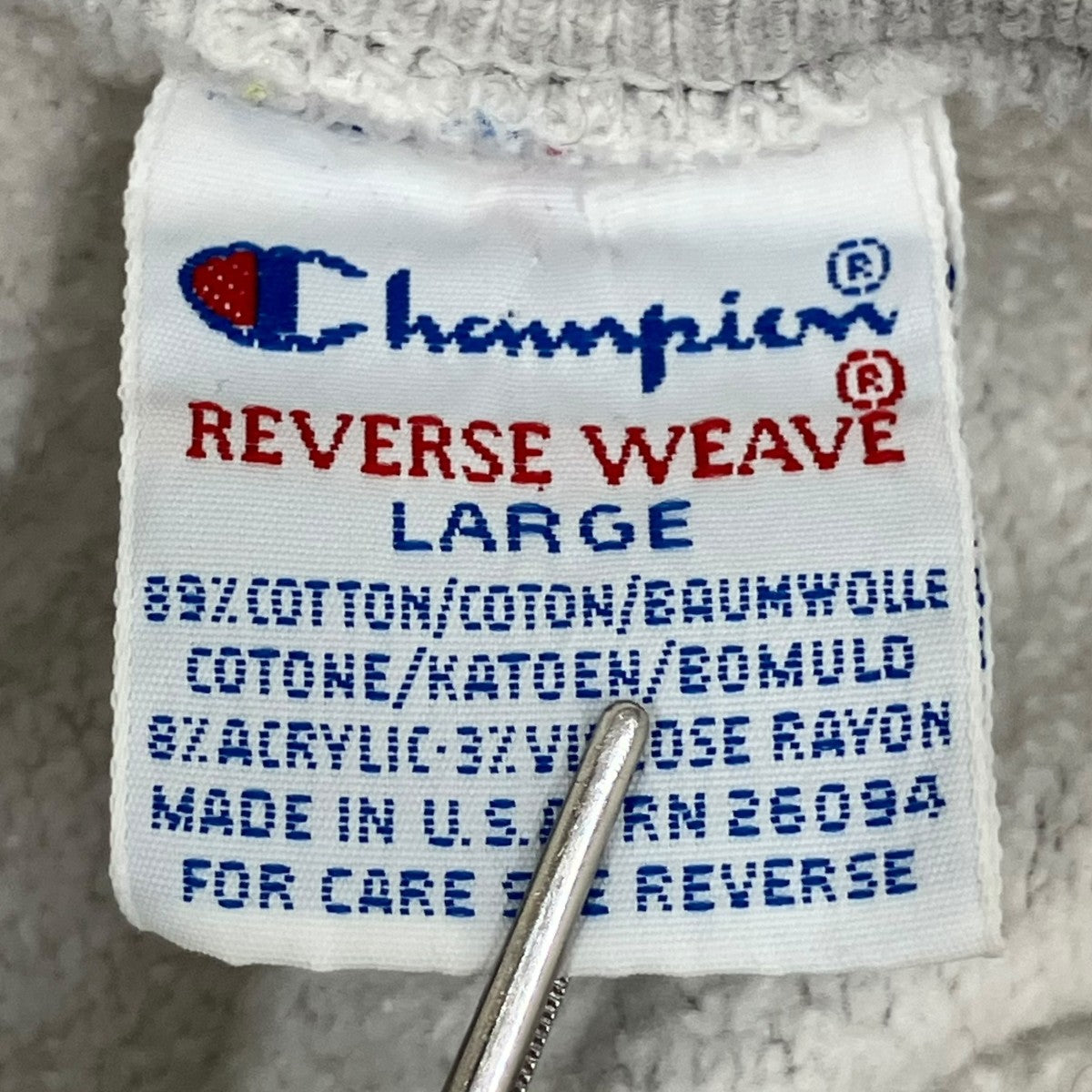 Champion REVERSE WEAVE 90s 刺繍タグ BOSTON COLLEGEスウェット 古着・中古-8枚目のアイテム画像