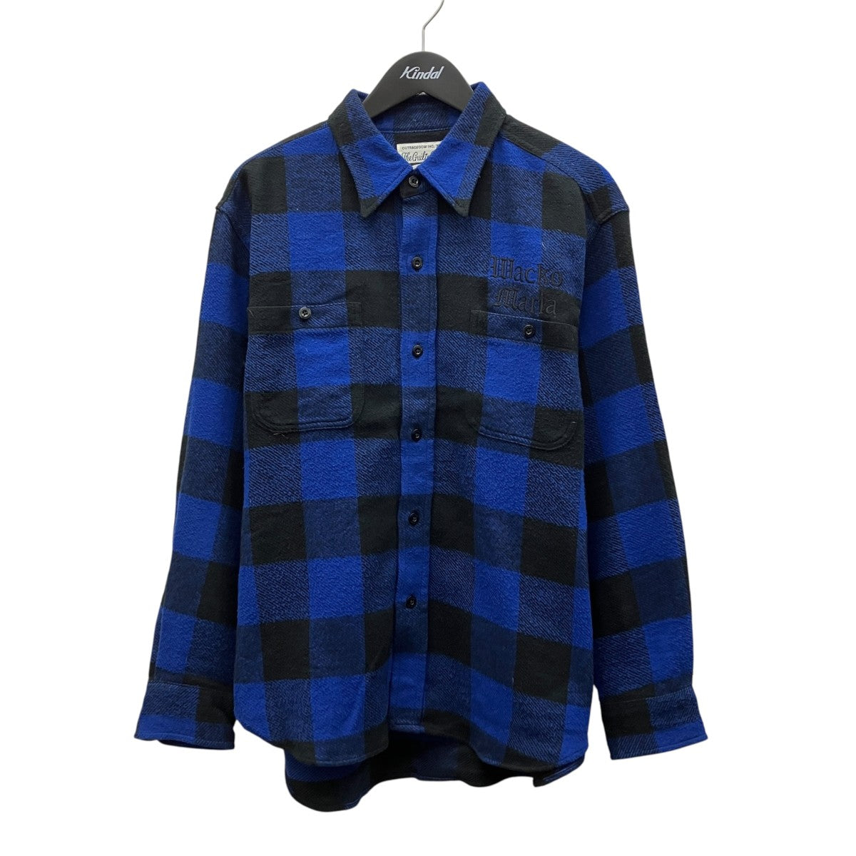 WACKO MARIA BLOCK CHECK FLANNEL SHIRT 古着・中古-1枚目のアイテム画像
