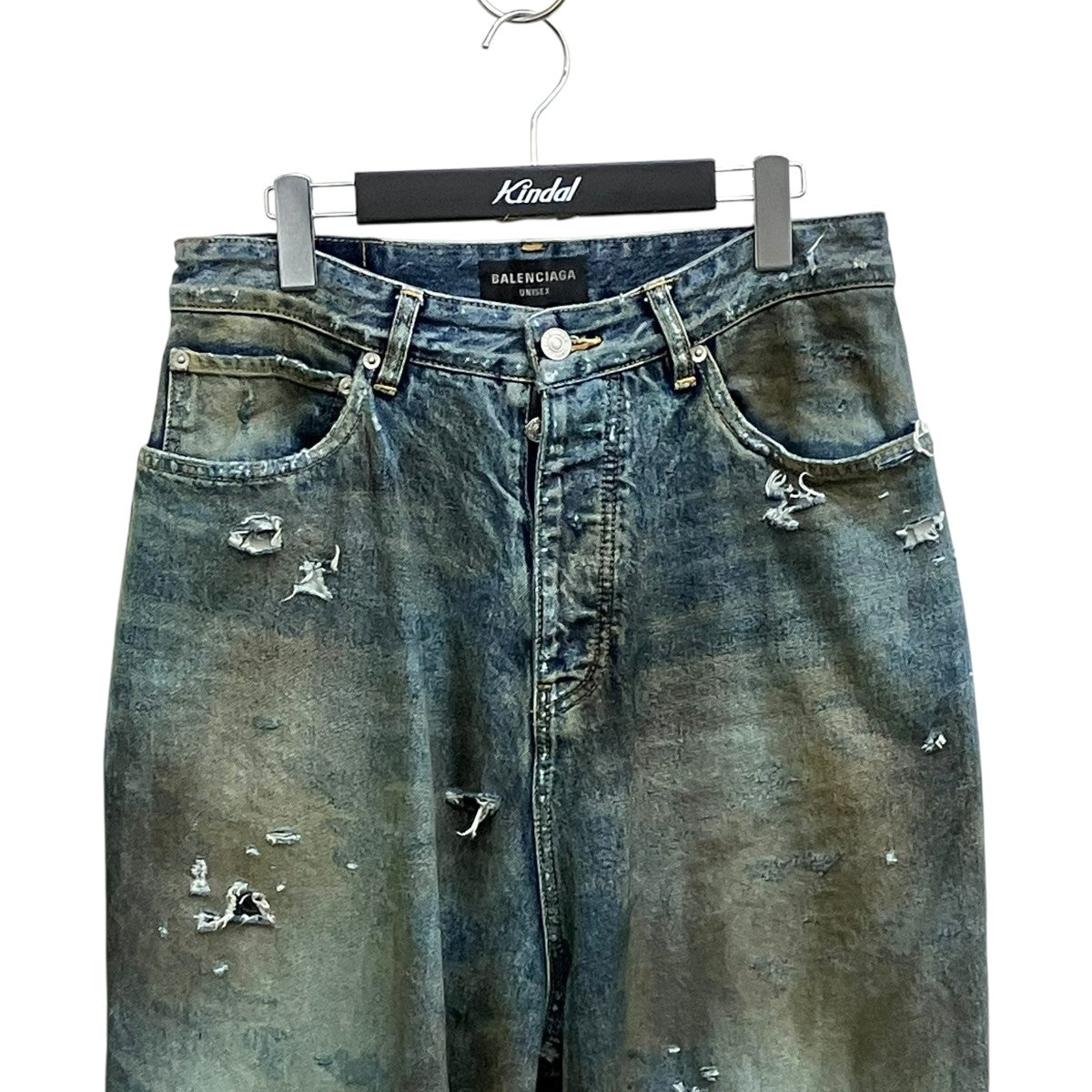 BALENCIAGA SUPER DESTROYED BAGGYデニムパンツ745248 古着・中古-3枚目のアイテム画像