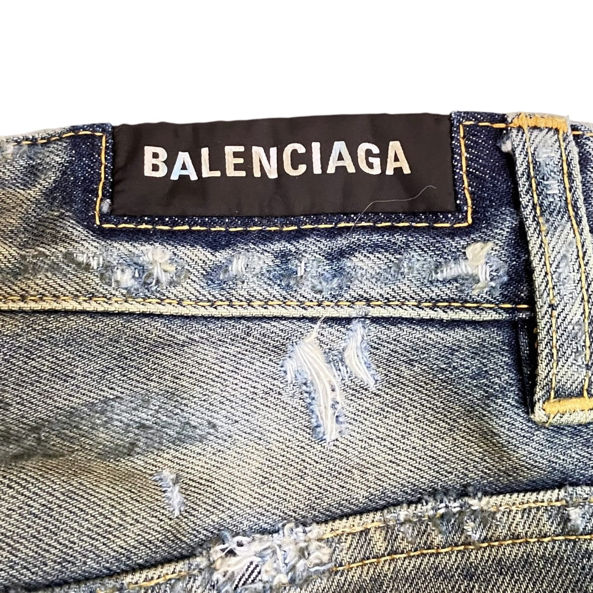 BALENCIAGA SUPER DESTROYED BAGGYデニムパンツ745248 古着・中古-6枚目のアイテム画像