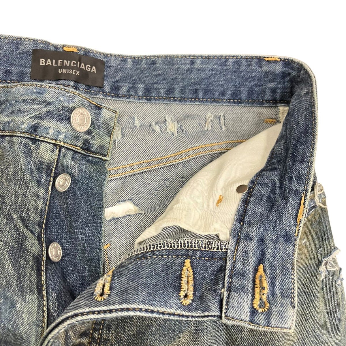 BALENCIAGA SUPER DESTROYED BAGGYデニムパンツ745248 古着・中古-7枚目のアイテム画像