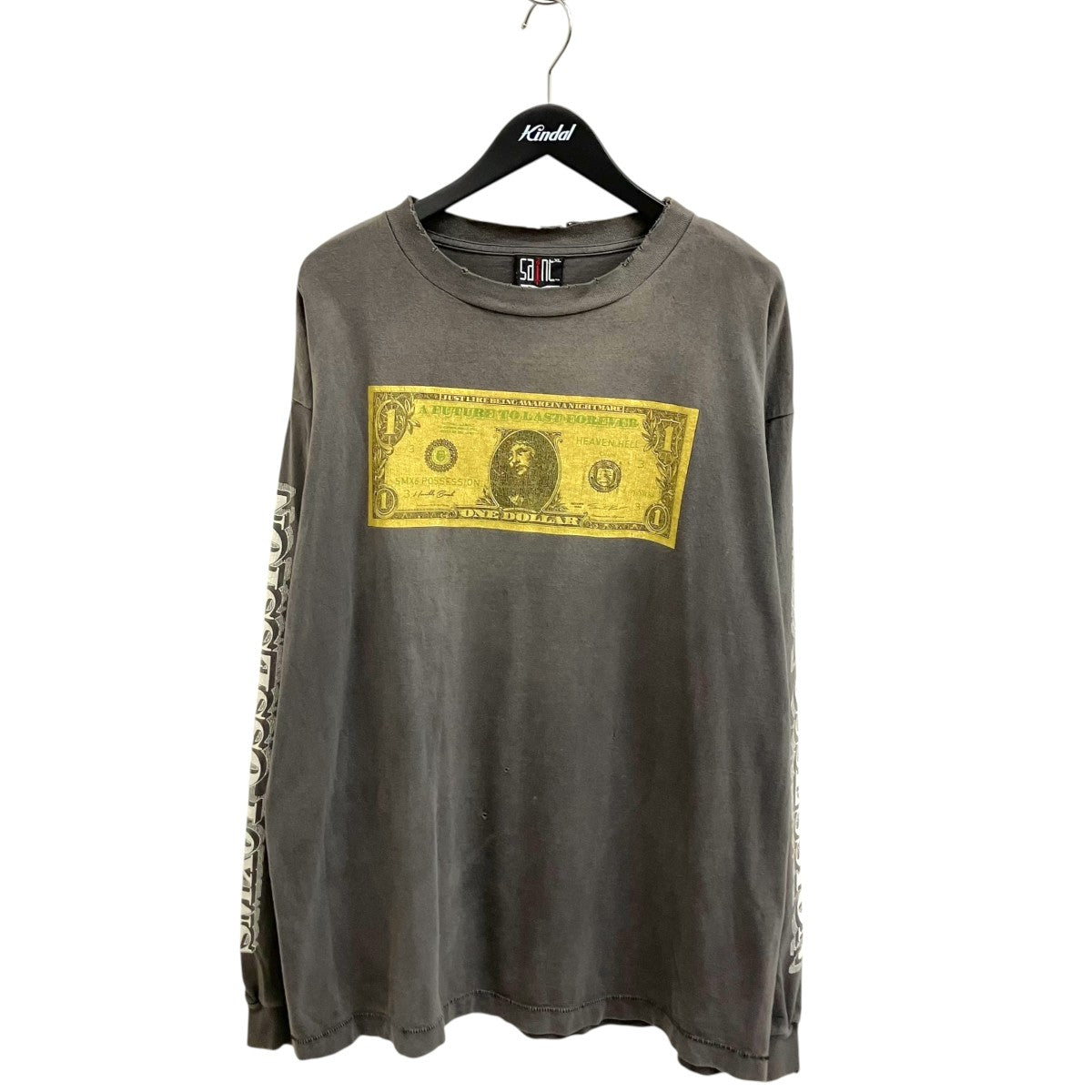SAINT MICHAEL KMR LS TEE $ BLACK長袖TシャツSM-A22-0000-083 古着・中古-1枚目のアイテム画像
