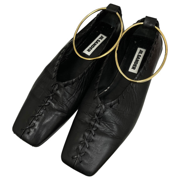 JIL SANDER(ジルサンダー) レザーシューズ ブラック サイズ 38(約24.5