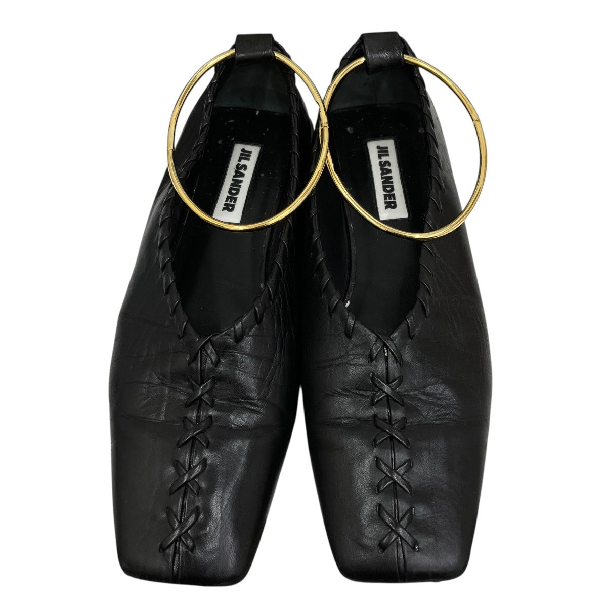 JIL SANDER レザーシューズ　スクエア JIL SANDER(ジルサンダー) レザーシューズ ブラック サイズ 38(約24.5