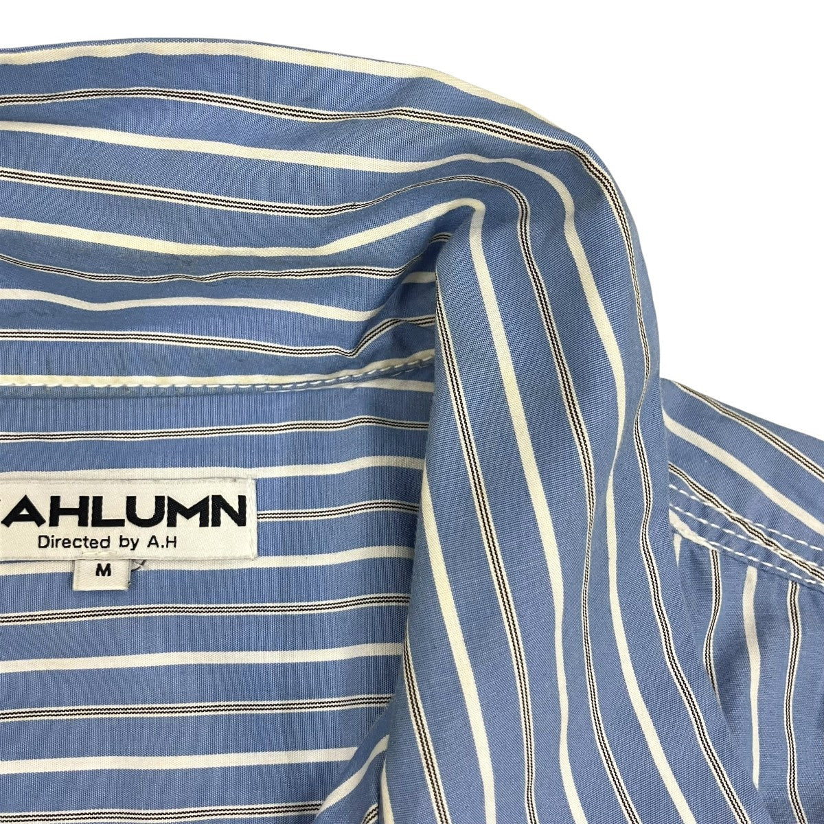 Magazine Pocket Chain Stitch Open Collar Shirtストライプシャツ1006390900003