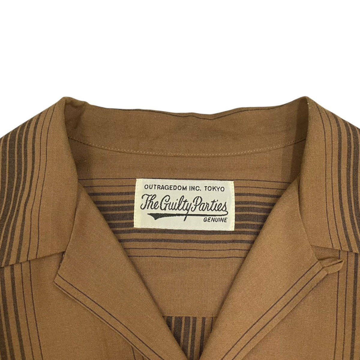 23SSSTRIPED OPEN COLLAR SHIRT半袖シャツ
