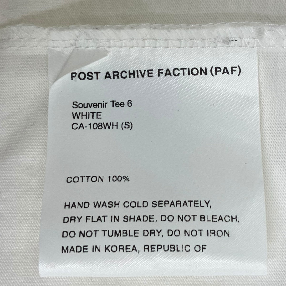 Souvenir Tee6TシャツCA-108WH-S