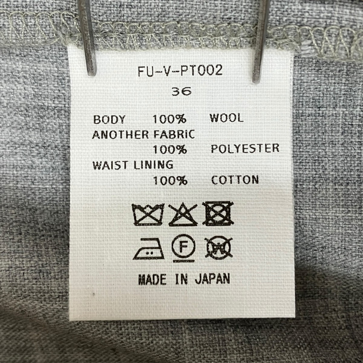 ZIPPED HEM SLACKSスラックスFU-V-PT002