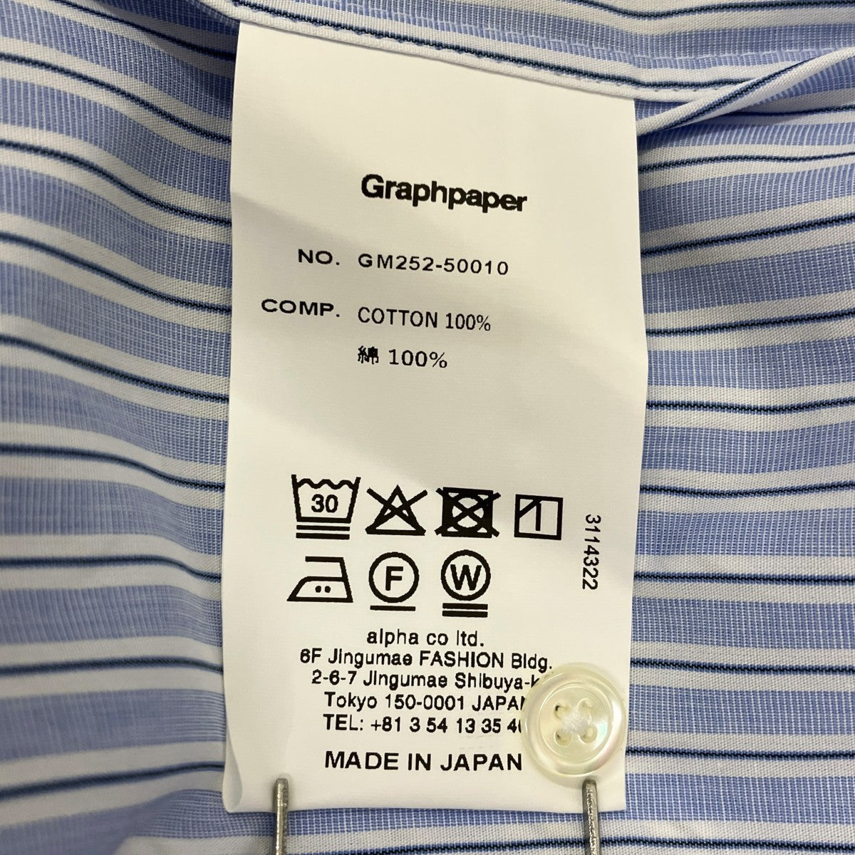 SIDOGRAS L S Oversized Regular Collar ShirtストライプシャツGM252-50010