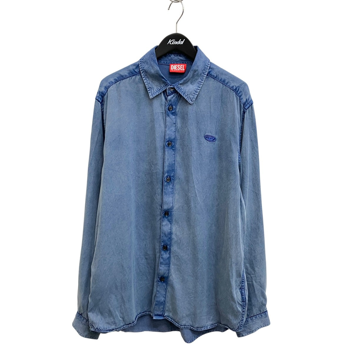 Shirt in denim-effect satin長袖シャツ0JMCD