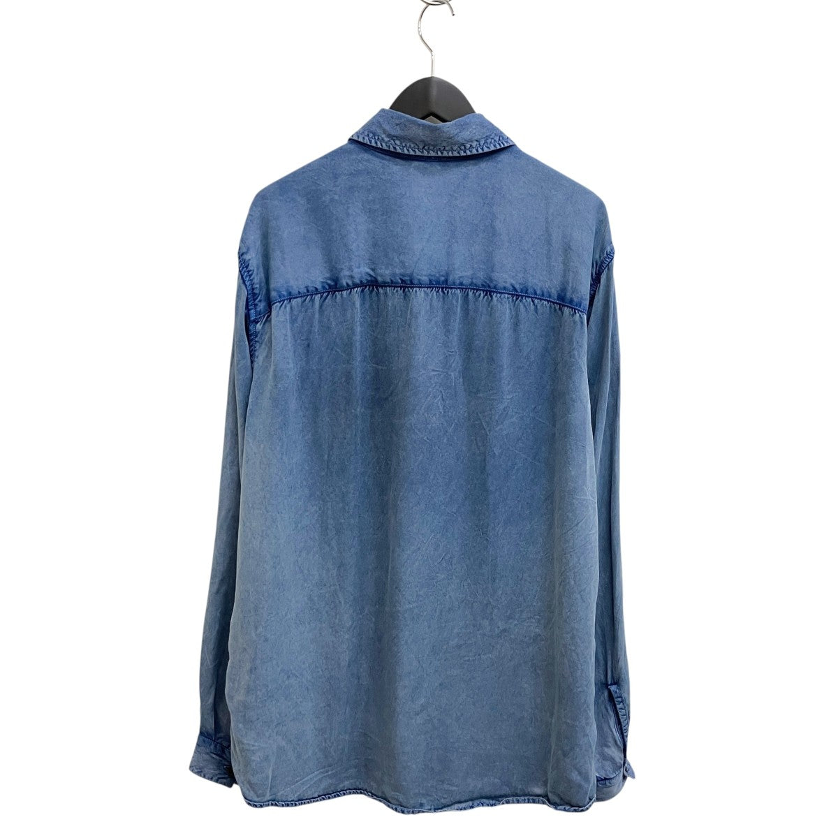 Shirt in denim-effect satin長袖シャツ0JMCD