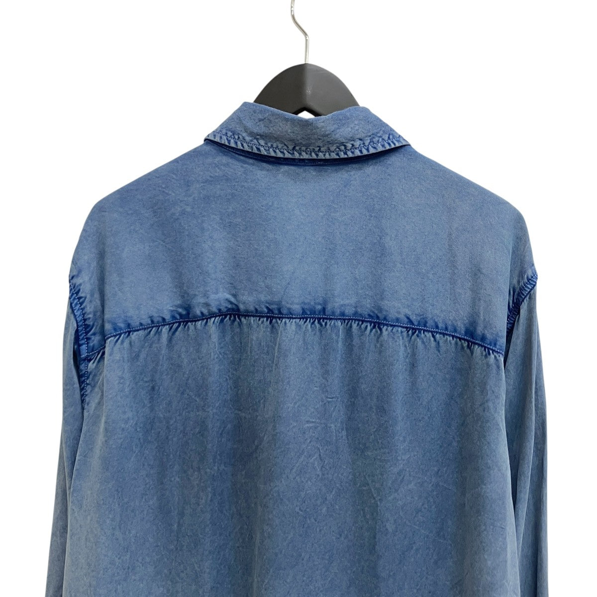 Shirt in denim-effect satin長袖シャツ0JMCD