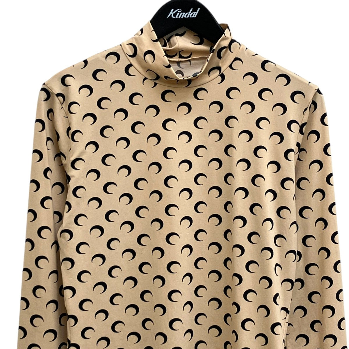 Moon Printed Jersey Ls Highneck Top長袖カットソー