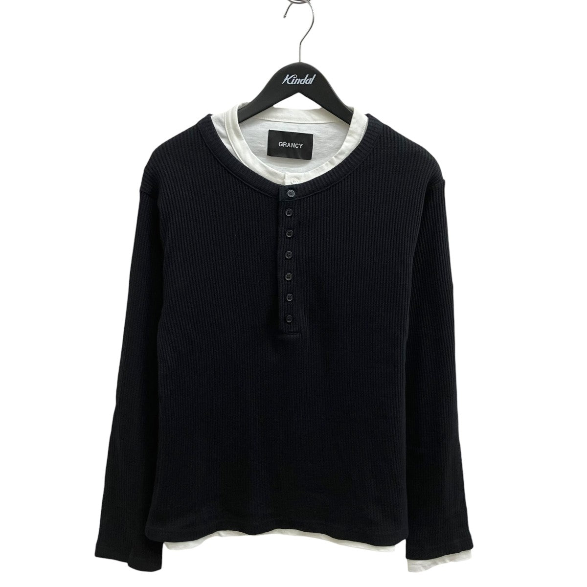 Double-layered Thermal Henley Long Sleeve T-ShirtニットカットソーGRAIs1031