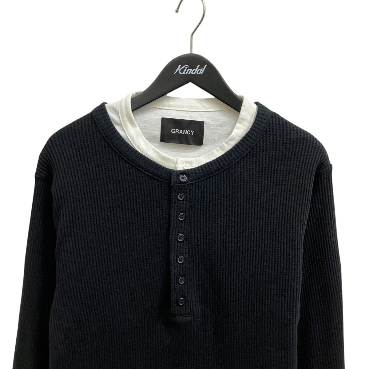 Double-layered Thermal Henley Long Sleeve T-ShirtニットカットソーGRAIs1031
