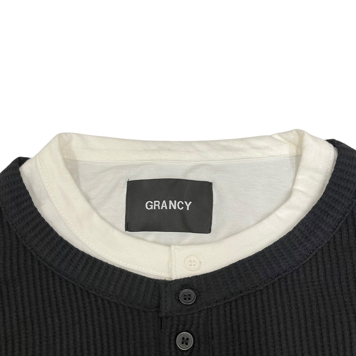 Double-layered Thermal Henley Long Sleeve T-ShirtニットカットソーGRAIs1031
