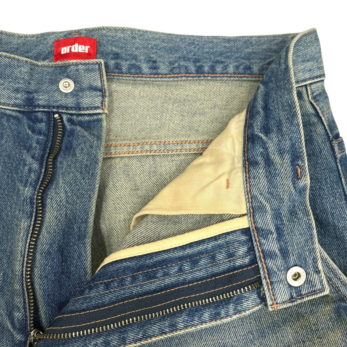 order LOOSE DENIM HALF PANTS VINTAGEデニムパンツorder-029-V 古着・中古-5枚目のアイテム画像