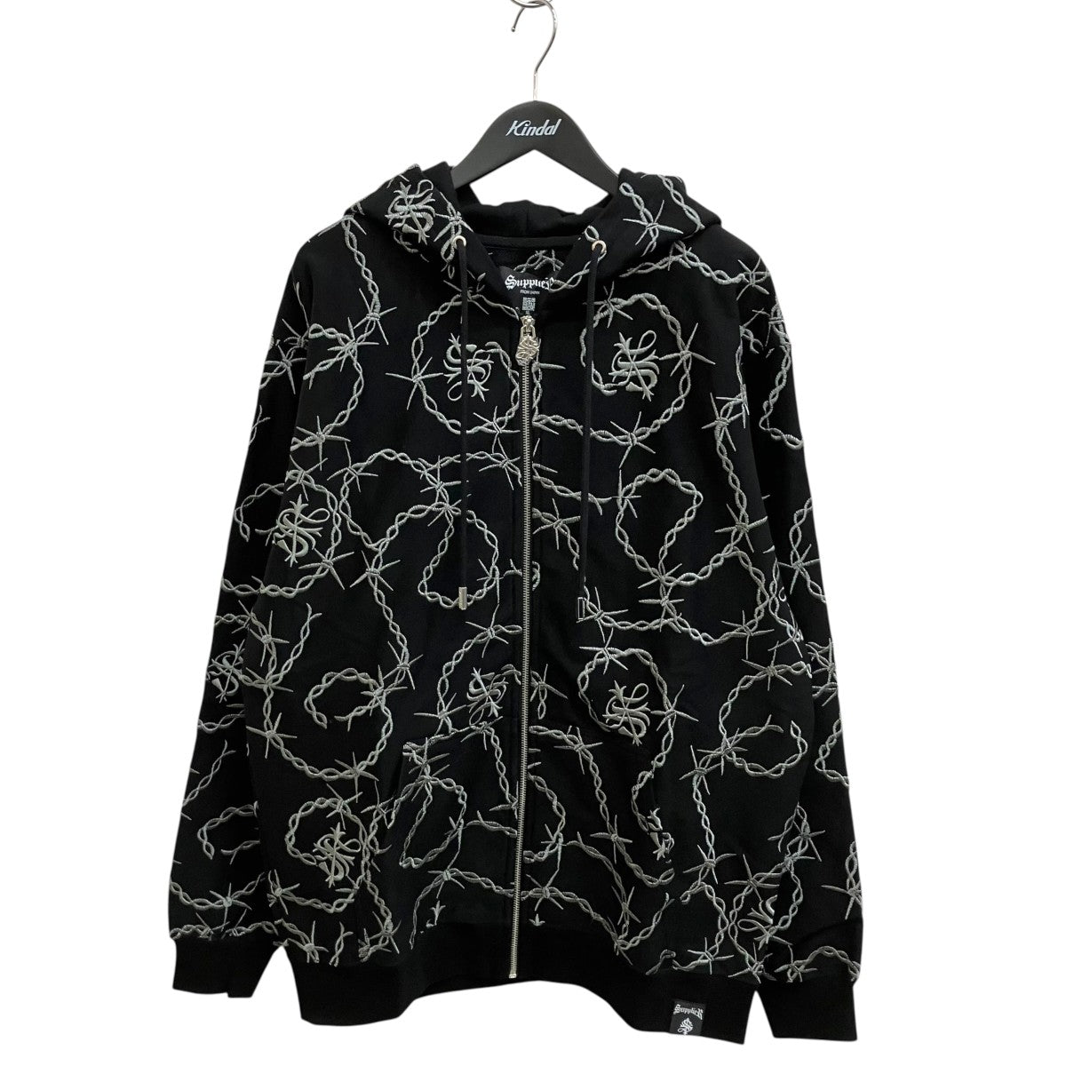 CROSS CHAIN EMBROIDERY ZIP HOODIEジップパーカー