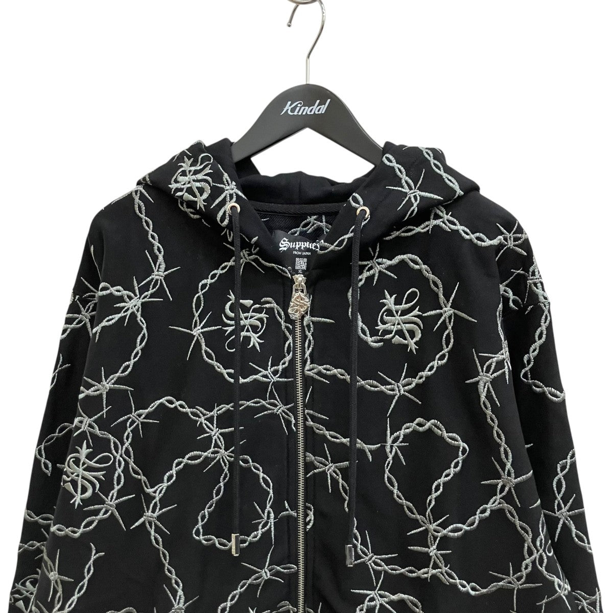 CROSS CHAIN EMBROIDERY ZIP HOODIEジップパーカー
