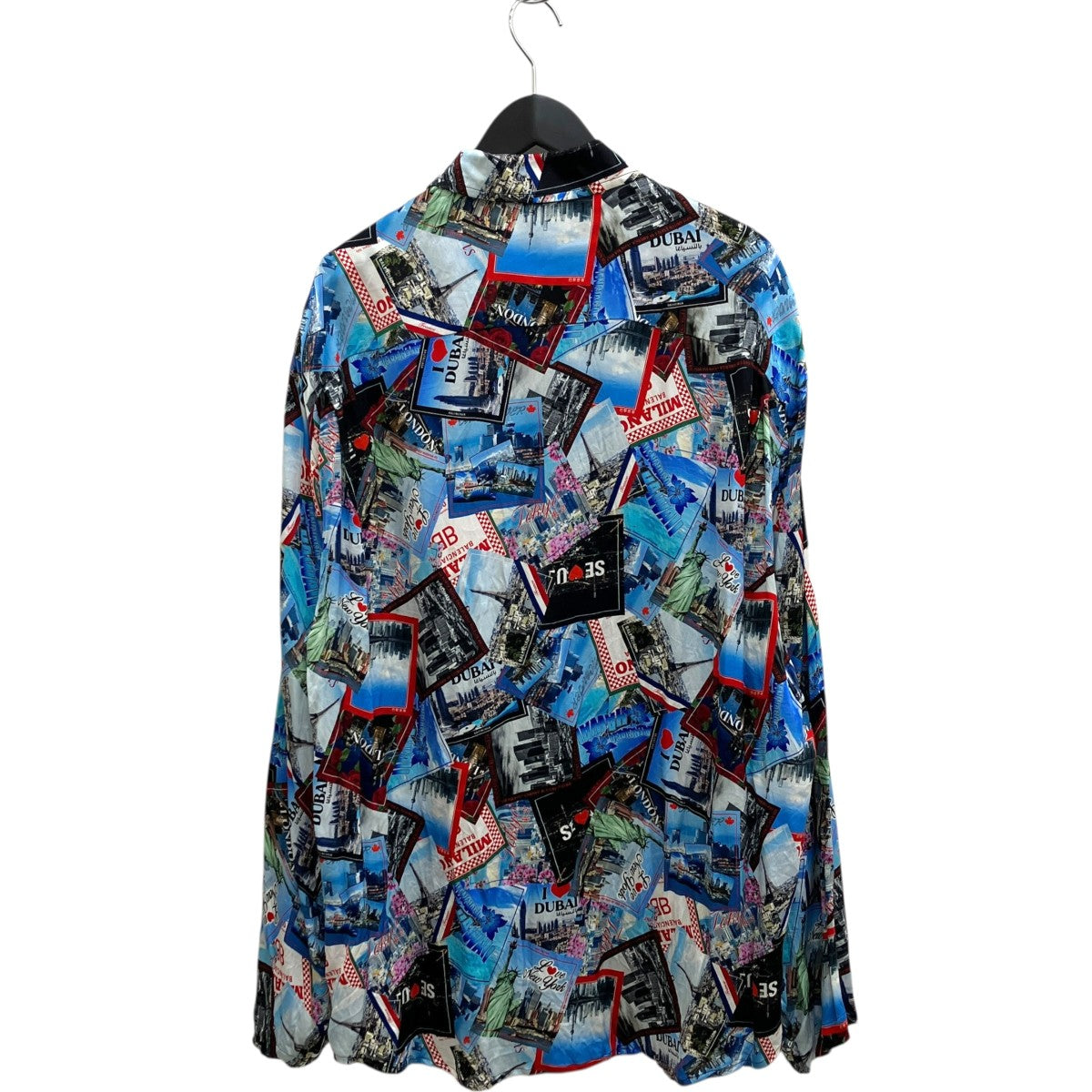 BALENCIAGA ポストカード 総柄シルクシャツ 681812 TML05 古着・中古-2枚目のアイテム画像