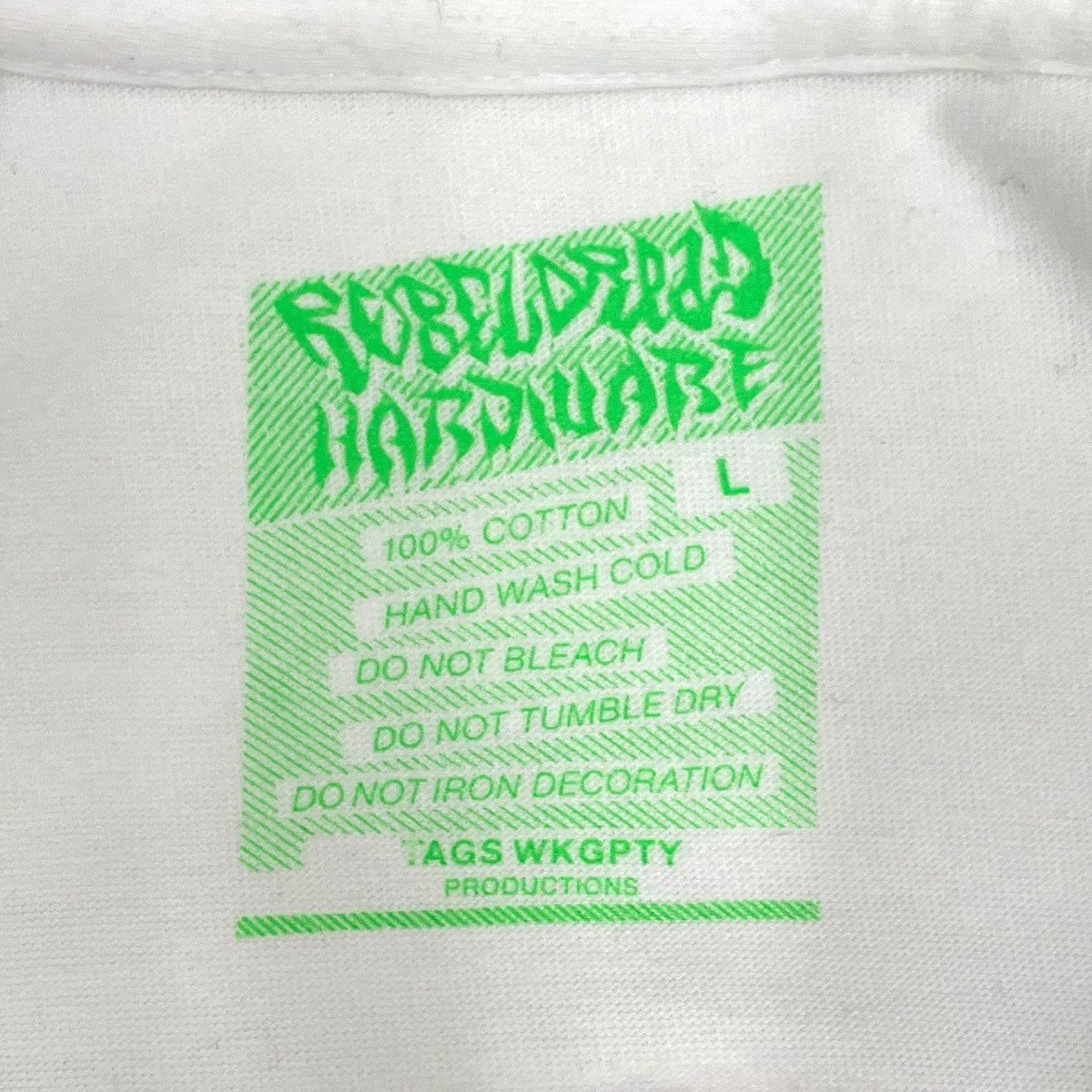 TAGS WKGPTY REBEL DREAD HARDWARE RESPECTABLE THING TeeTシャツ 古着・中古-8枚目のアイテム画像