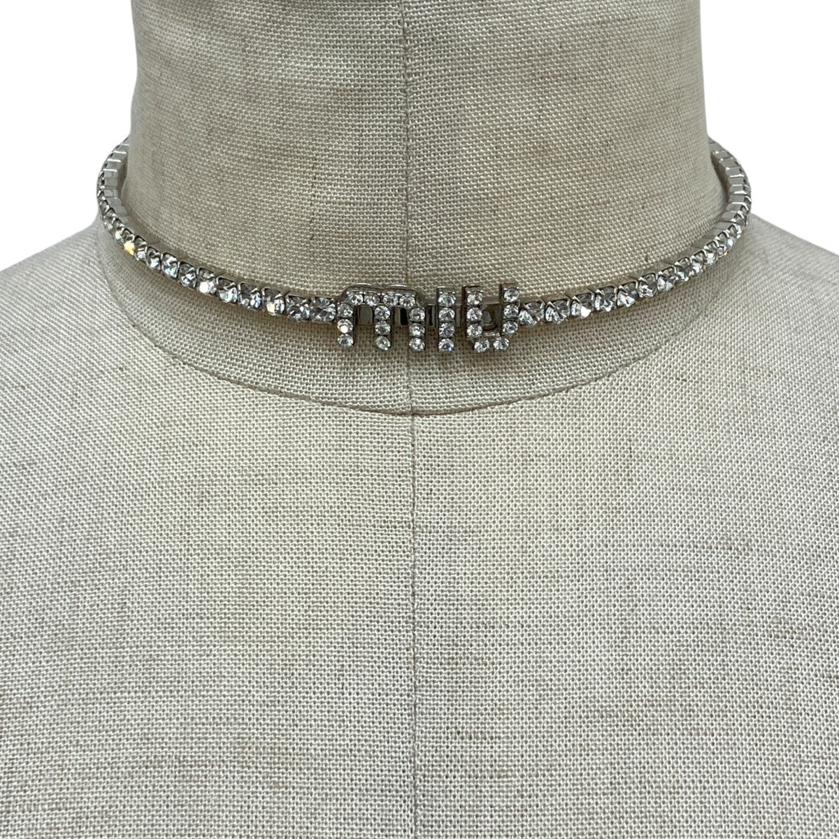 MIU MIU crystal necklaceチョーカー5JC871 古着・中古-2枚目のアイテム画像