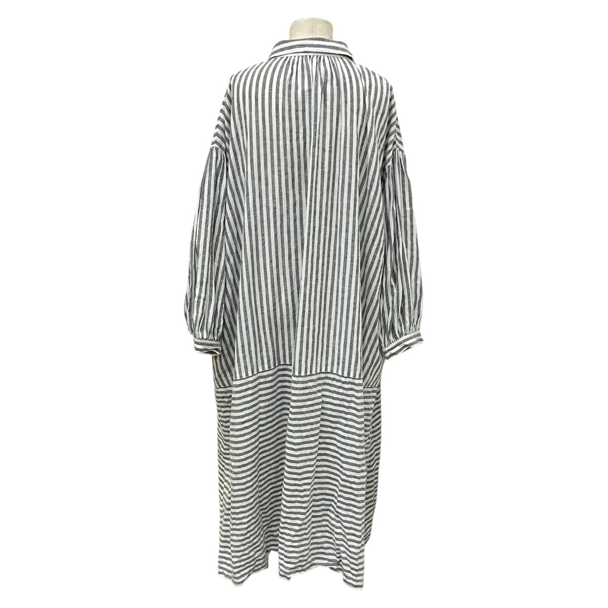 nest Robe(ネストローブ) ストライプパフスリーブワンピース 01262