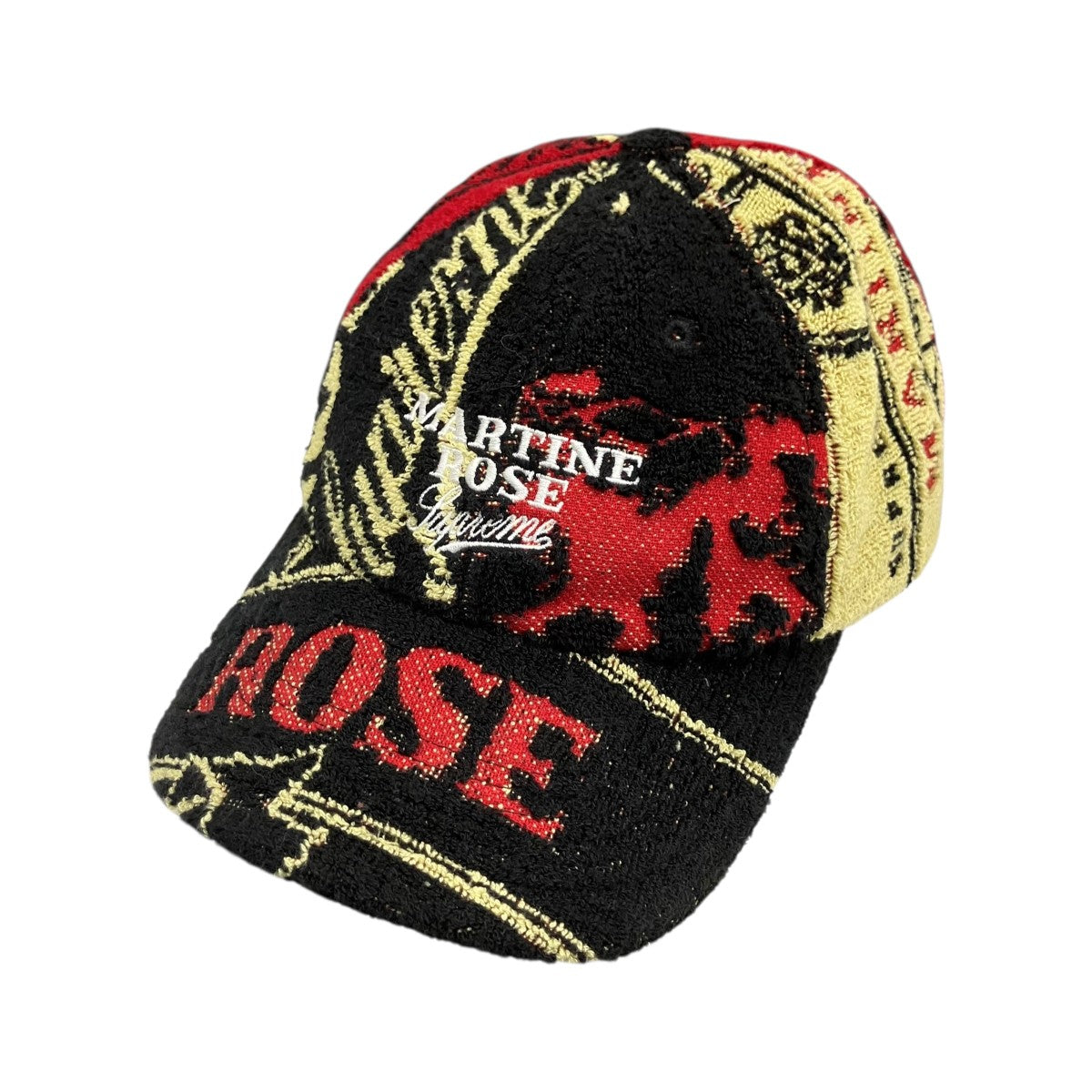 Towel 6-Panel Blackパイル地 キャップ