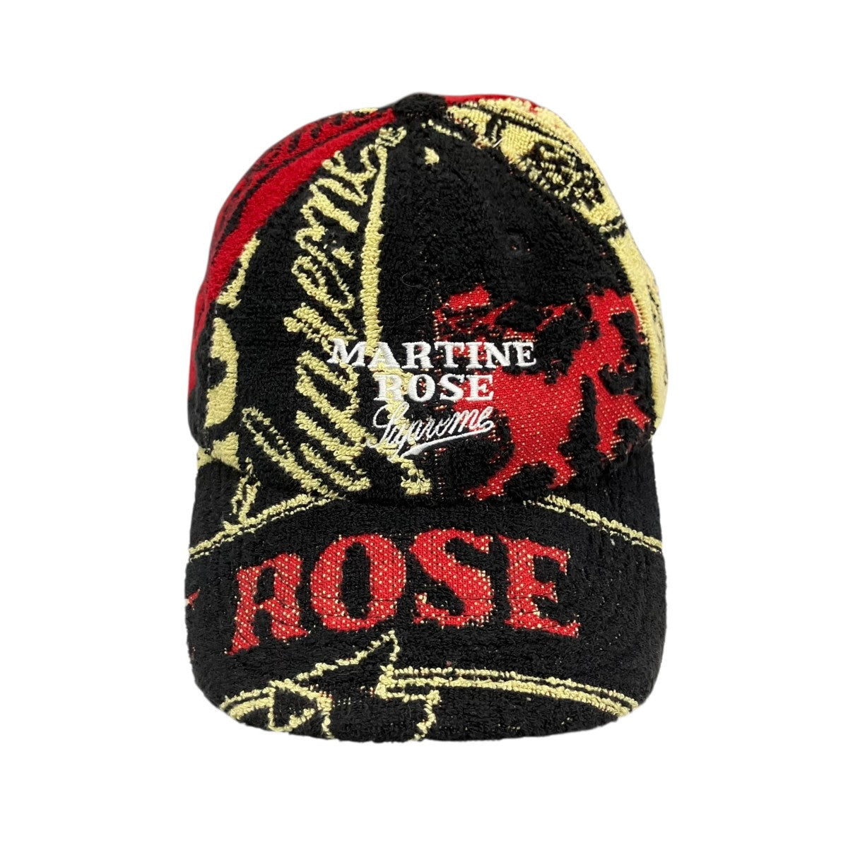 Martine rose×Supreme Towel 6-Panel Blackパイル地 キャップ ブラック