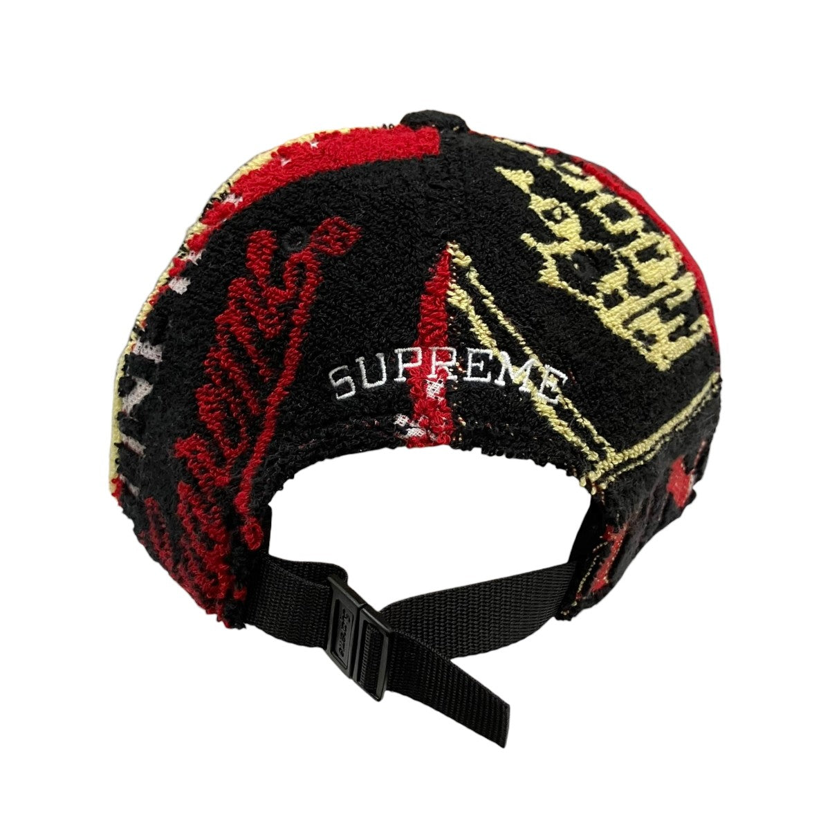 Towel 6-Panel Blackパイル地 キャップ