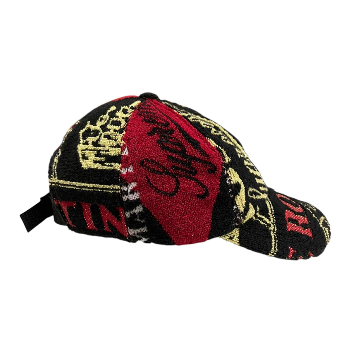 Towel 6-Panel Blackパイル地 キャップ