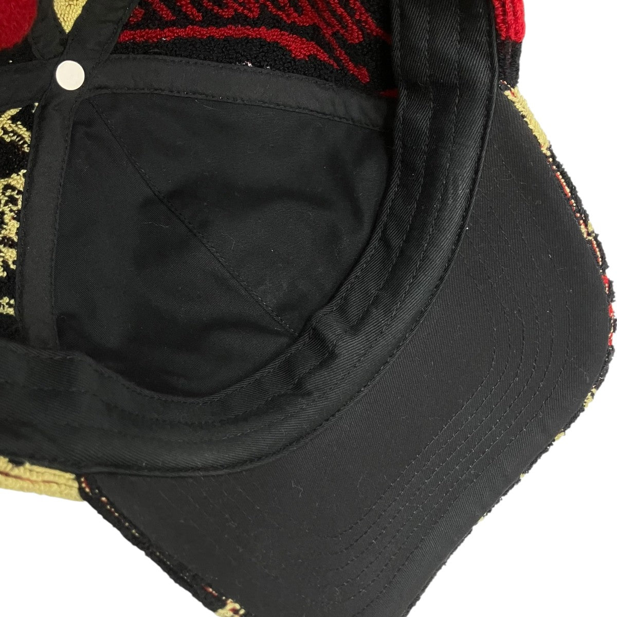 Towel 6-Panel Blackパイル地 キャップ