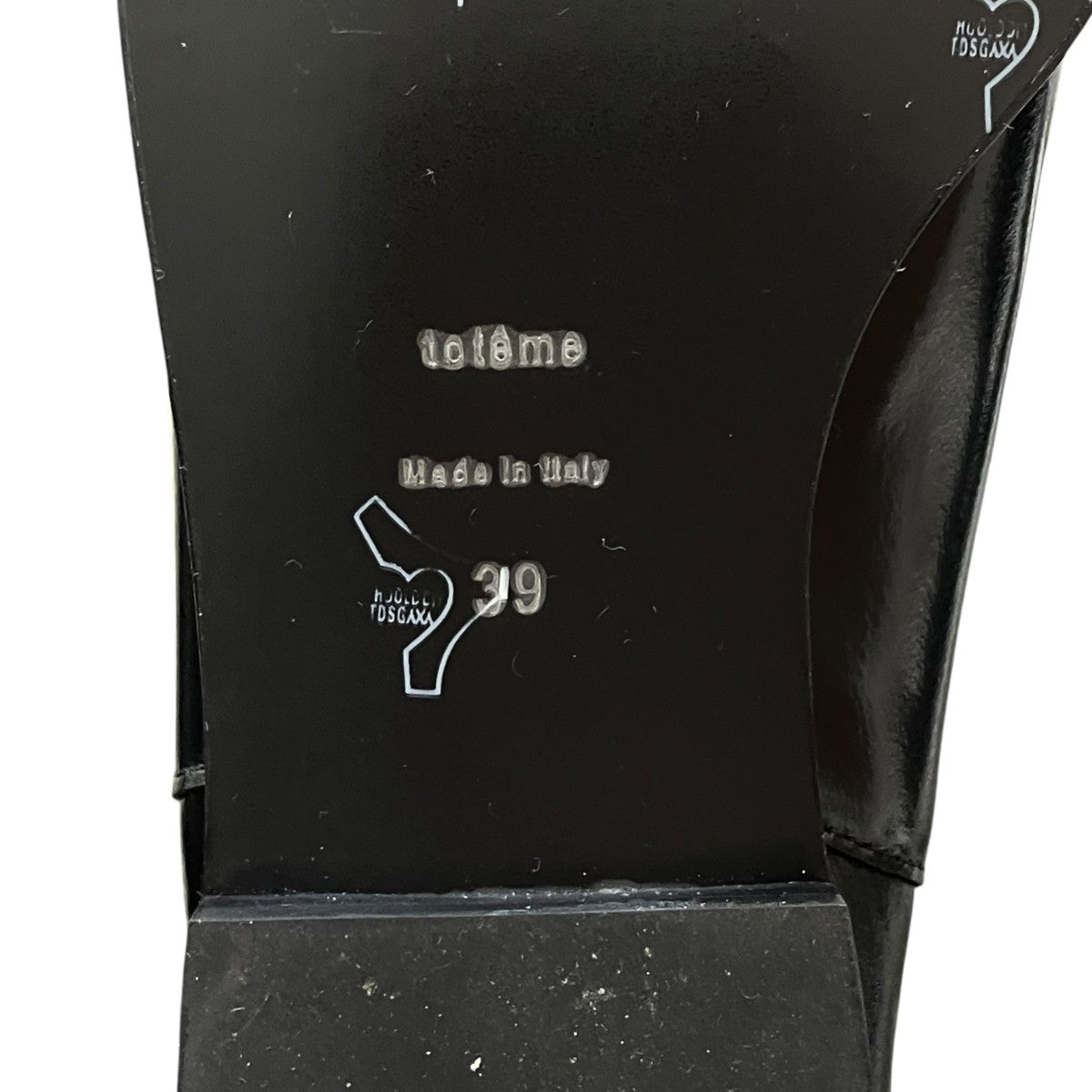 Box-leather riding boots blackロングブーツ