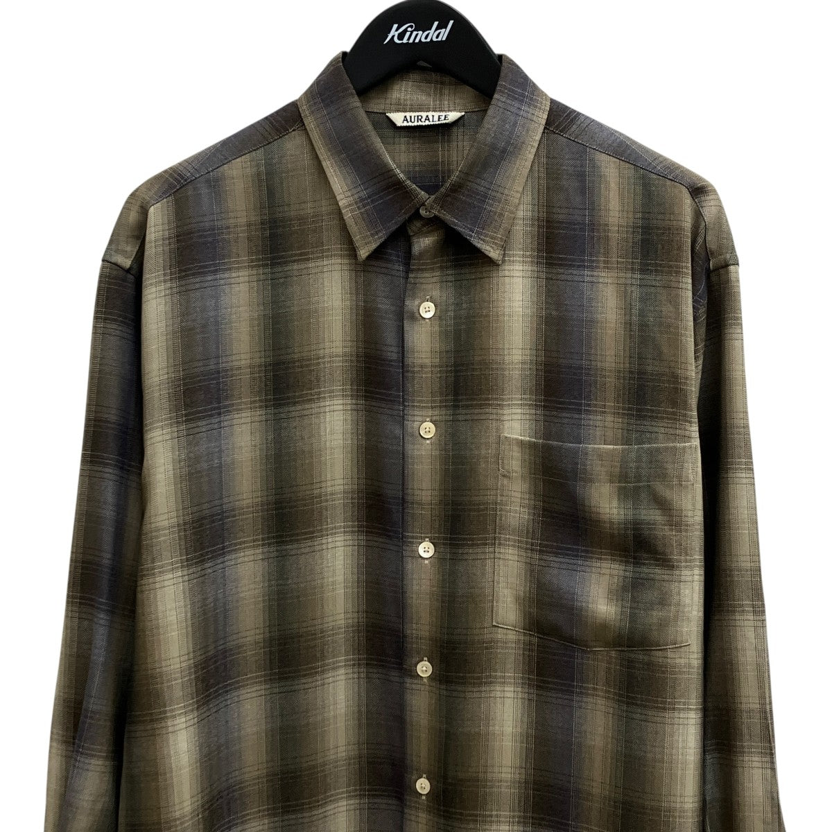 AURALEE(オーラリー) SUPER LIGHT WOOL CHECK SHIRTチェックシャツ